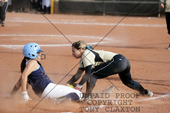 Valerie Goodblanket Tagging Out The Runner At Third