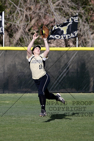 Haley Dimidjian Jumping To Make A Catch In Center Field