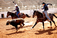 Rickey Decuir And Levi Molesworth Competing In Team Roping