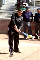 Coach Kelly Raines Hitting Infield Practice