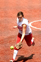 Kyla Clanton Fielding A Hit In Front Of The Pitcher's Circle