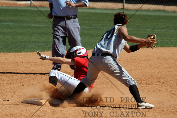 Kelby Doughty Sliding Into Second With A Steal