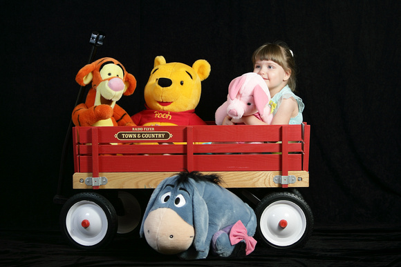 In Wagon With Stuffed Animals