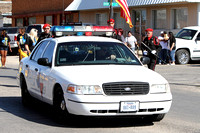 Police Car Leading The Parade