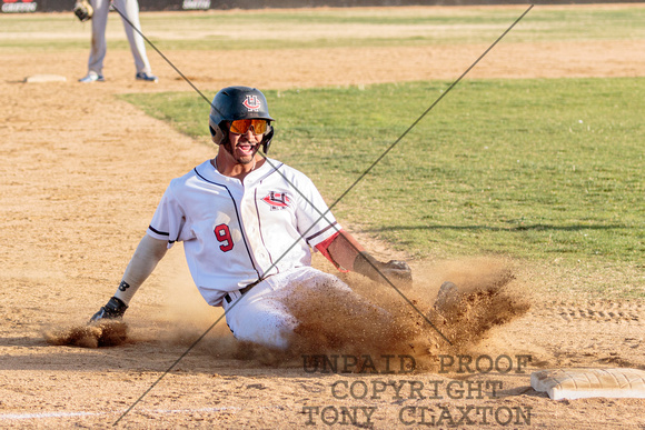 Hunter Simmons Sliding Into Third With A Triple