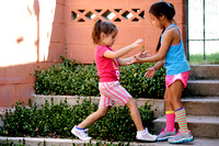 Kambria And Kaylee Sneaking Past The Alligators