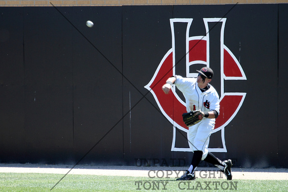 Jordan Allen Throwing In The Ball From Center Field