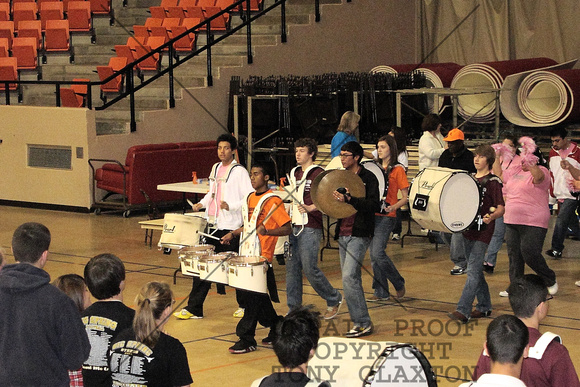 Part Of Drum Line Leading A Team In