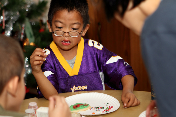 Julian Decorating Cookies