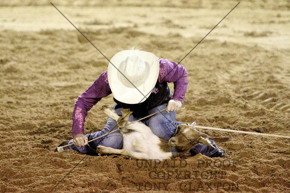 Page Woodward Competing In Goat Tying