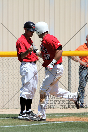 Tyler Collins Congratulated By Coach Smith At Third For His Home Run