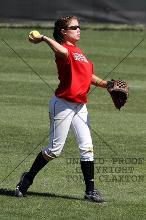 Kelby Doughty Throwing The Ball In From Center Field