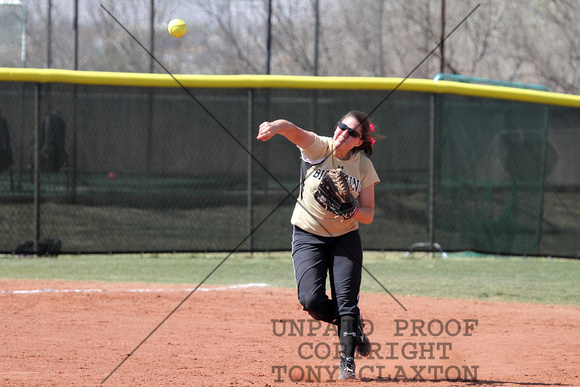 Valerie Throwing To First For  AnOut