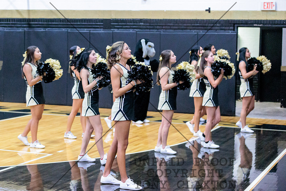 BSHS Cheer At The Brownfield Volleyball Game