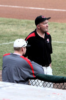 Trainer John Overton In Front Of The Dugout
