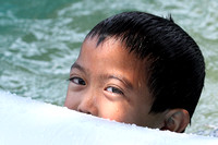 Julian Looking Over The Edge Of The Pool