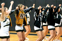 BSHS Cheer at the Clyde Volleyball Game, 9/16/2023