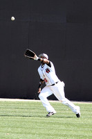 Joe Leftridge Catching A Fly Ball In Deep Center Field
