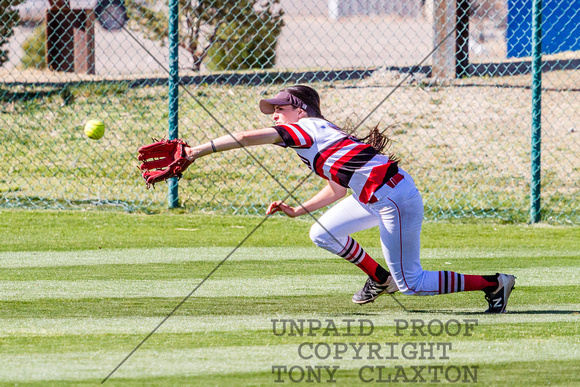 Mackenzie Mitchiner Catching In Center Field