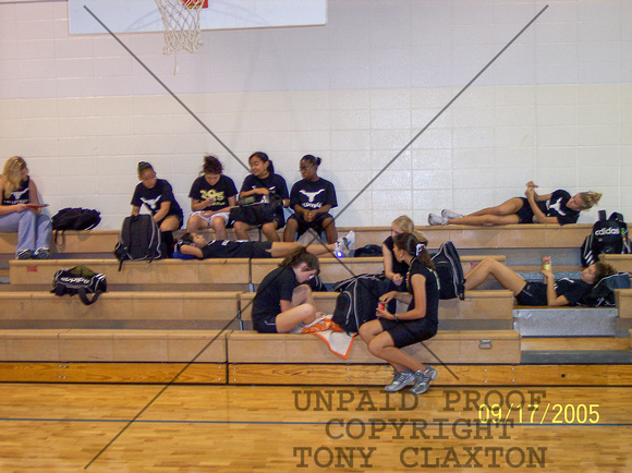 Volleyball Team Relaxing Before Lakeview Game