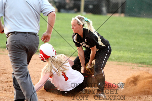 Ambra Tagging Out A Runner At Second