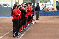 Team Lined Up For The National Anthem