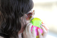 Andrea Blowing Up A Small Beach Ball