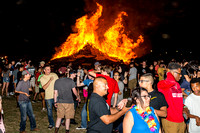 BSHS Homecoming Bonfire With Crowd