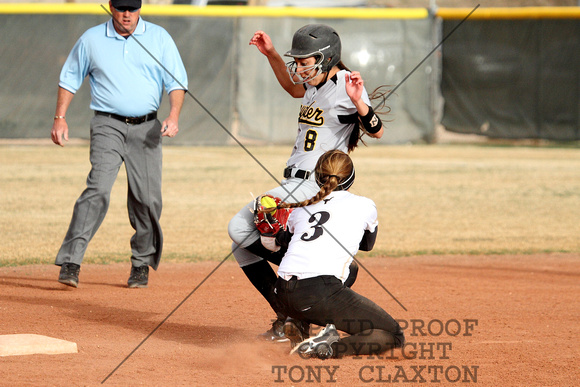 Valerie Goodblanket Tagging A Runner Out At Second