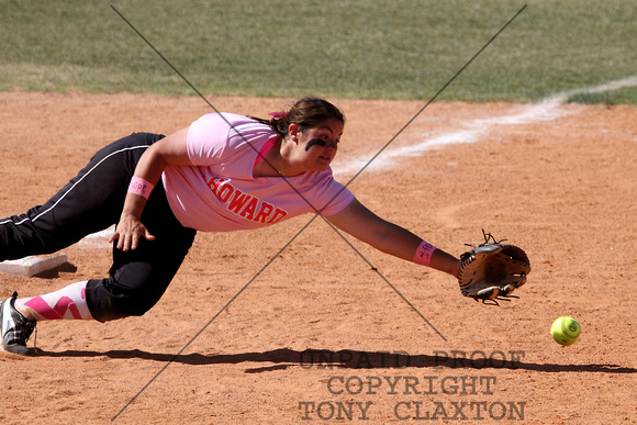Lana Dominguez Diving For A Hit At Third