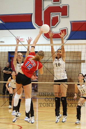 Macy and Halee Blocking With Andrea and Valerie Backing Them Up