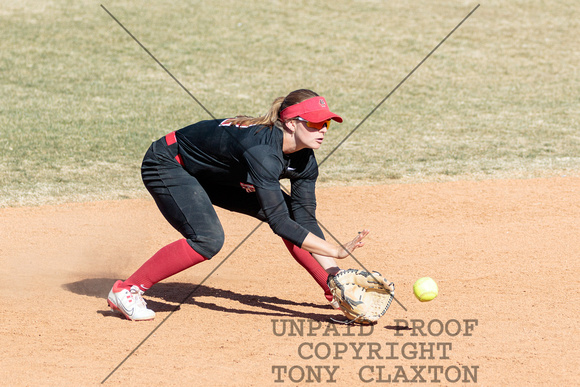 Olivia Kuzminski Fielding At Shortstop