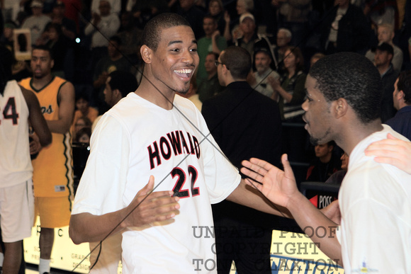 Shaad O'Garro And Joe Bright Slapping Hands After The Game