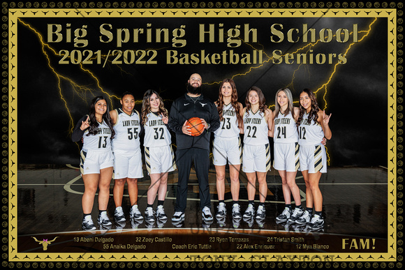 2021/2022 BSHS Womens Basketball Seniors Poster