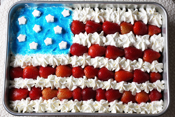 Flag Cake For Fish Fry At The Zant's - 2008