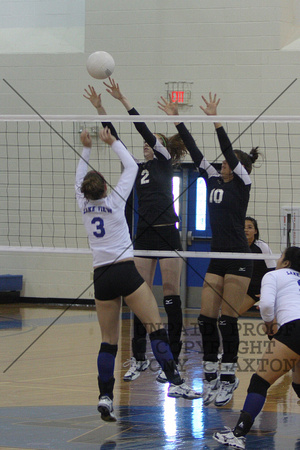 Macy and Halee Blocking With Andrea Backing Them Up