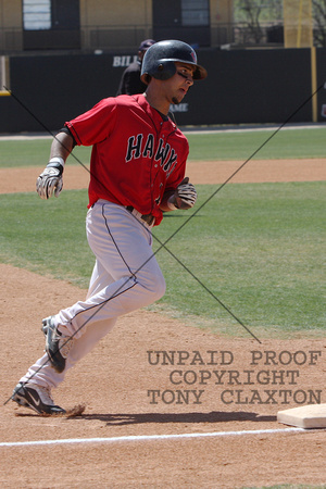 Andrew Collazo Rounding Third After Hitting A Home Run