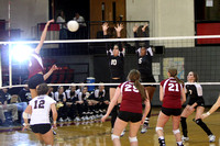 Halee and Desiree Blocking With Cerbi Backing Them Up And The Hereford Hitter's Head Exploding