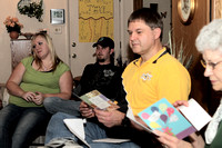 Jamie, Chris, Tony And Virginia In The Living Room