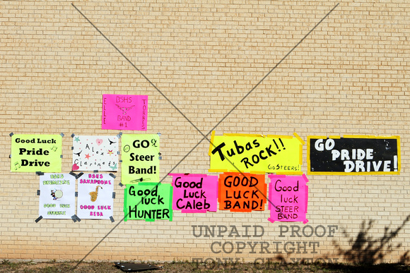 Good Luck Signs On The Band Hall Wall