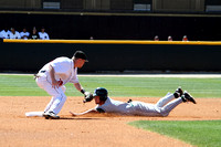 Jonah Johnston Tagging The Base Runner Out At Second