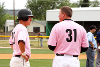 Miles Hamblin Talking With Coach Giese On Third