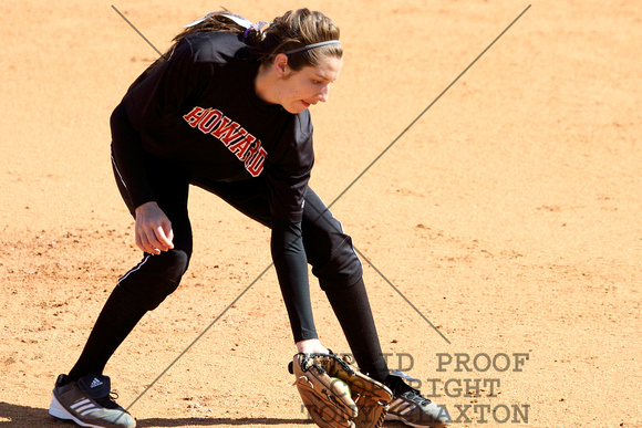 Sandra Serna Fielding A Grounder At The Pitcher's Mound