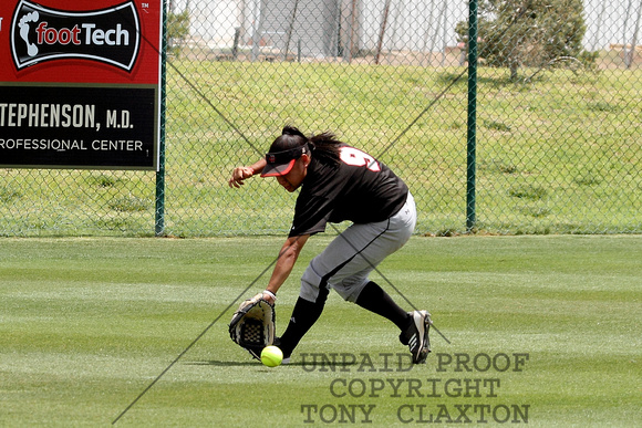 Micherie Koria Fielding A Ground Ball In Center Field