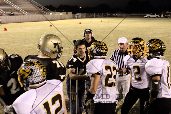 Team Captains Shaking Hands At The Coin Toss