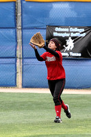 Isela Soto Lining Up To Catch A Fly Ball In Center Field