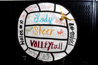 Paper Volleyball Poster On Lockers With Players Names