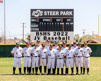 BSHS JV Baseball Team and Individual Photos, 4/15/2022