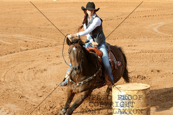 Mecca Hickox Competing In Barrel Racing