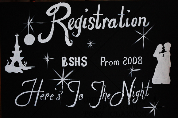 Prom Registration Sign